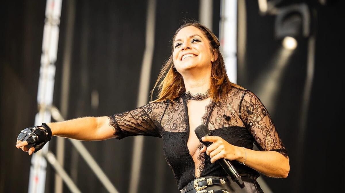 Leire Martínez, durante o concerto de La Oreja de Van Gogh no SonRías Baixas