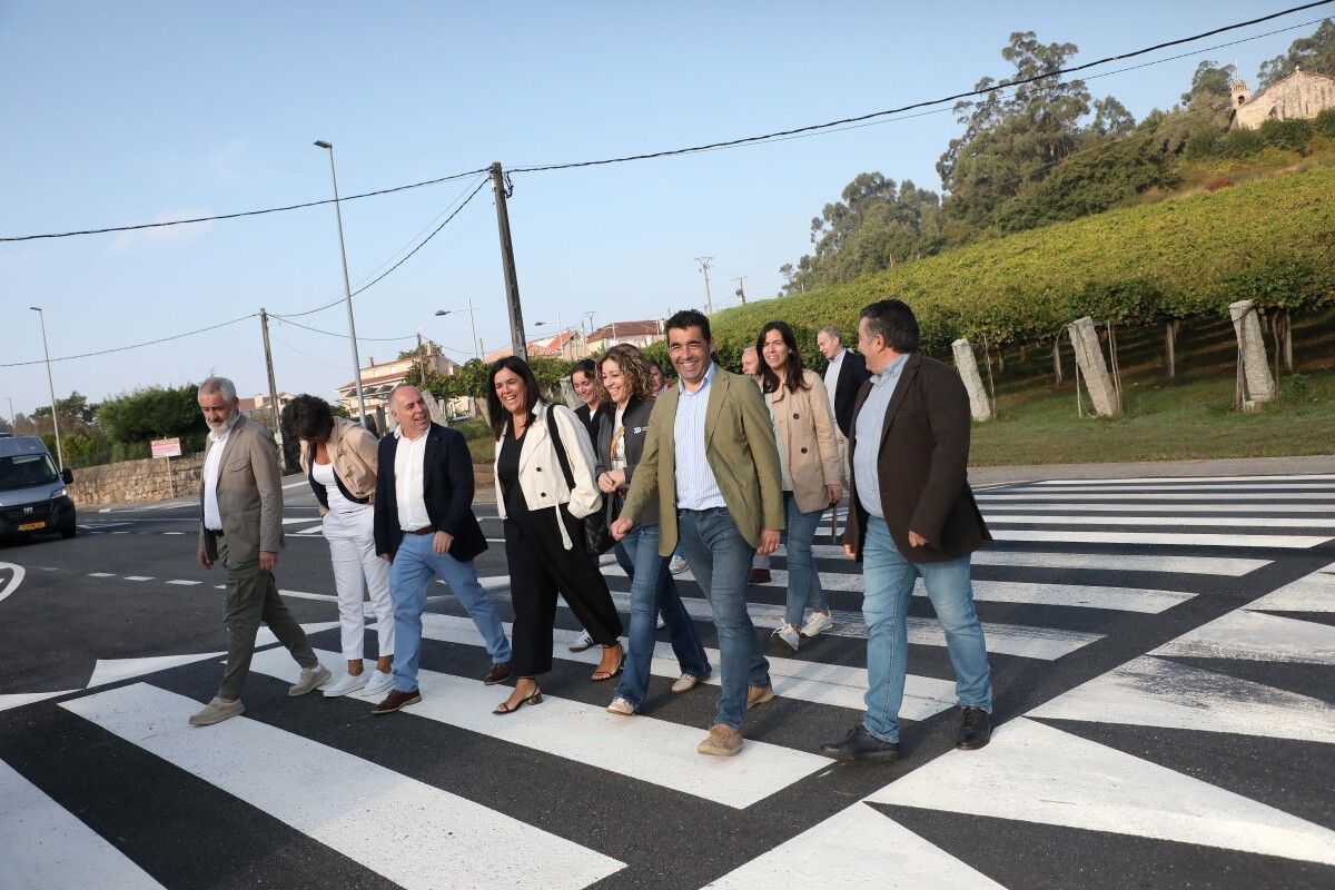 Acto de inauguración das obras na estrada provincial EP-8004