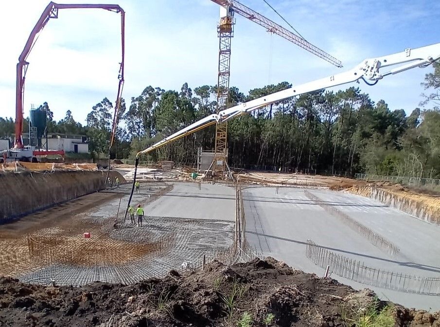 Formigonado del reactor de la EDAR de Sanxenxo