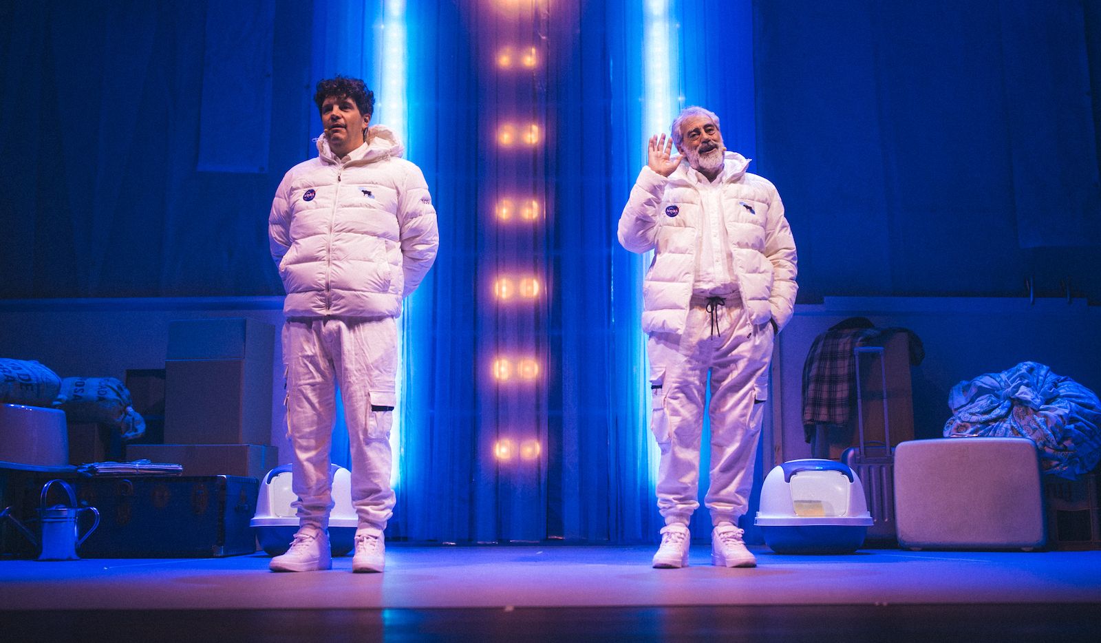 Xosé A. Touriñán e Carlos Blanco, en "Somos criminais e punto final"