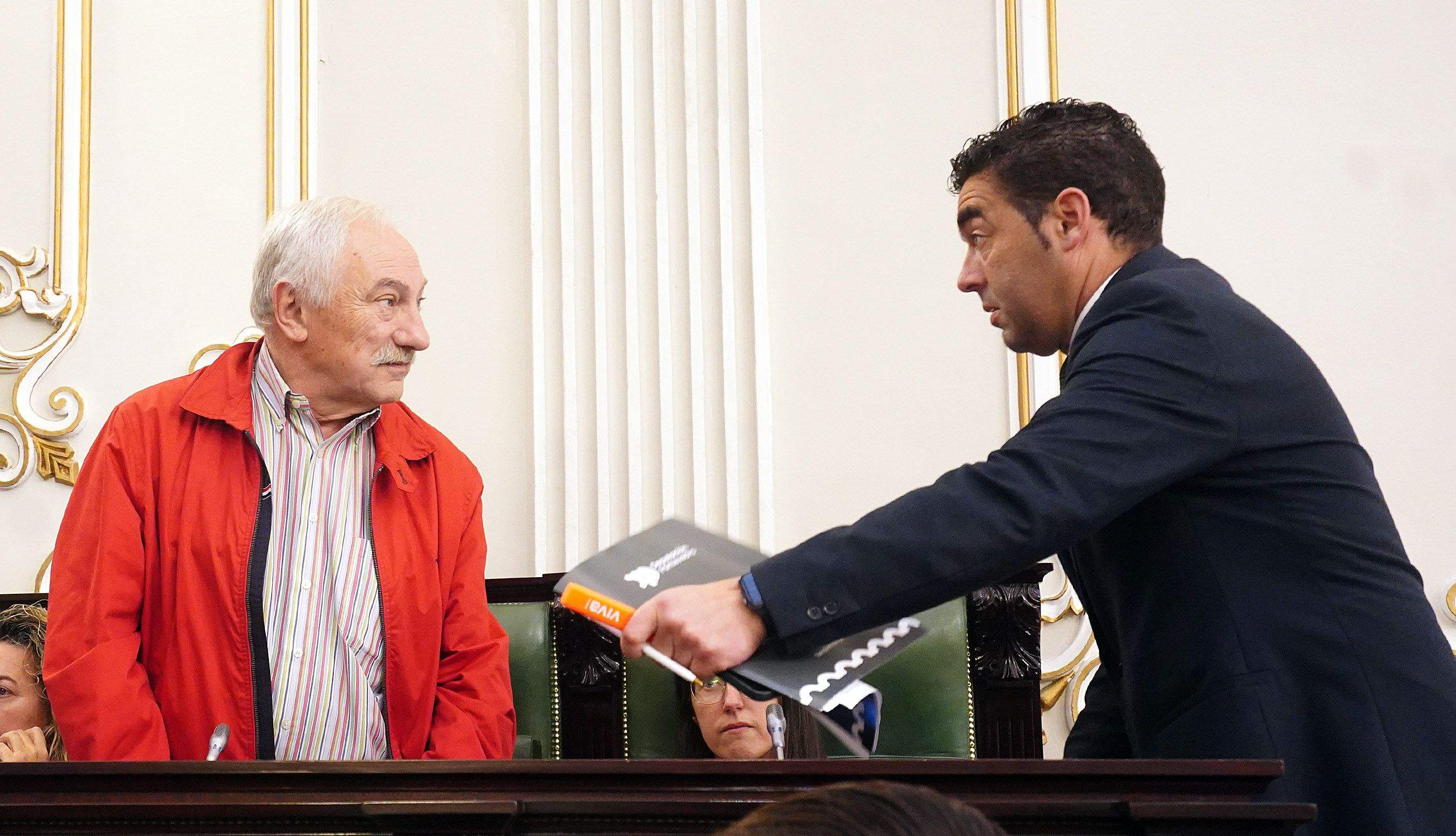 César Mosquera (BNG) y Luis López, presidente de la Deputación