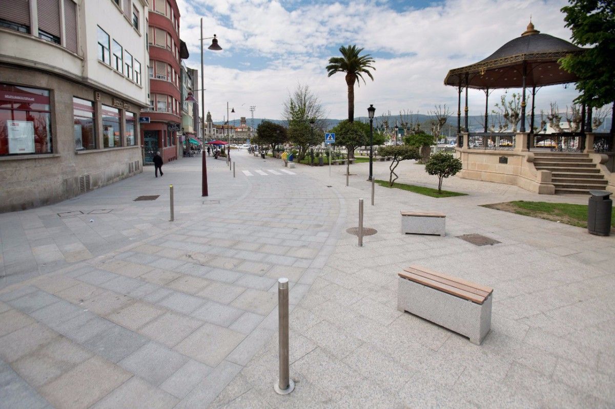 Calle peatonalizada en Marín
