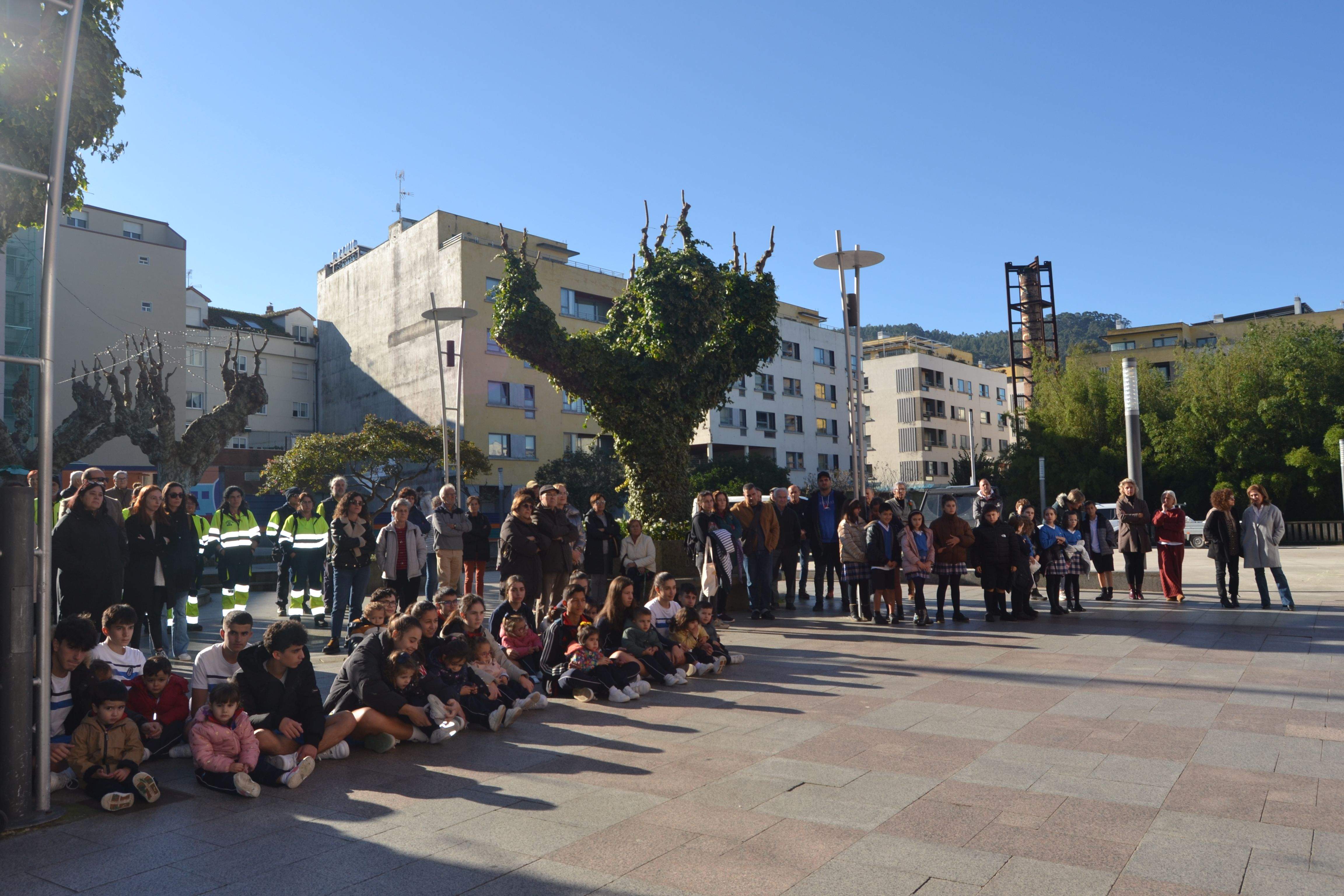 Actividad con motivo del 25N en Bueu
