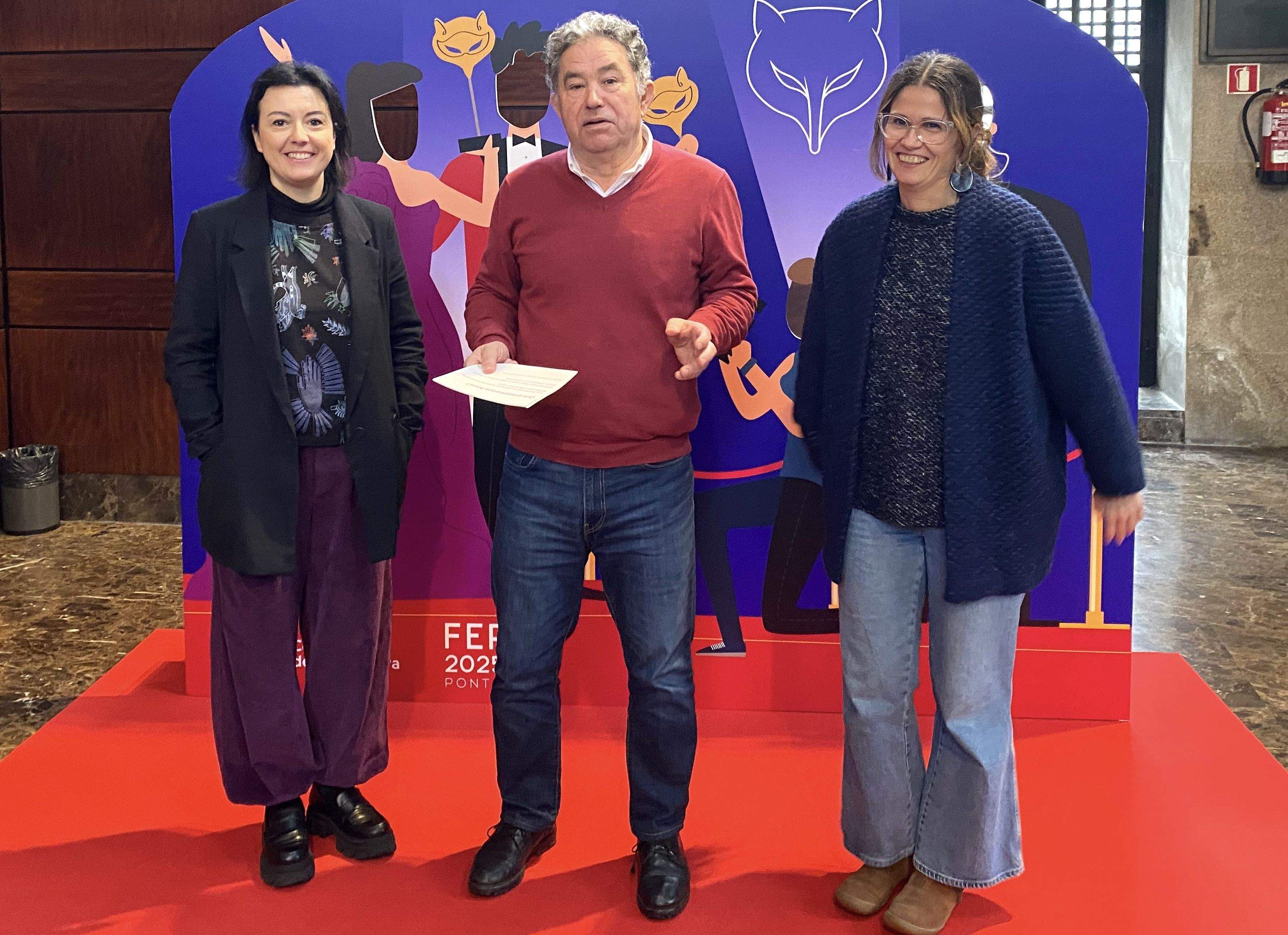 Laura Seoane, Miguel Anxo Fernández Lores y Anabel Gulías anunciaron el acto
