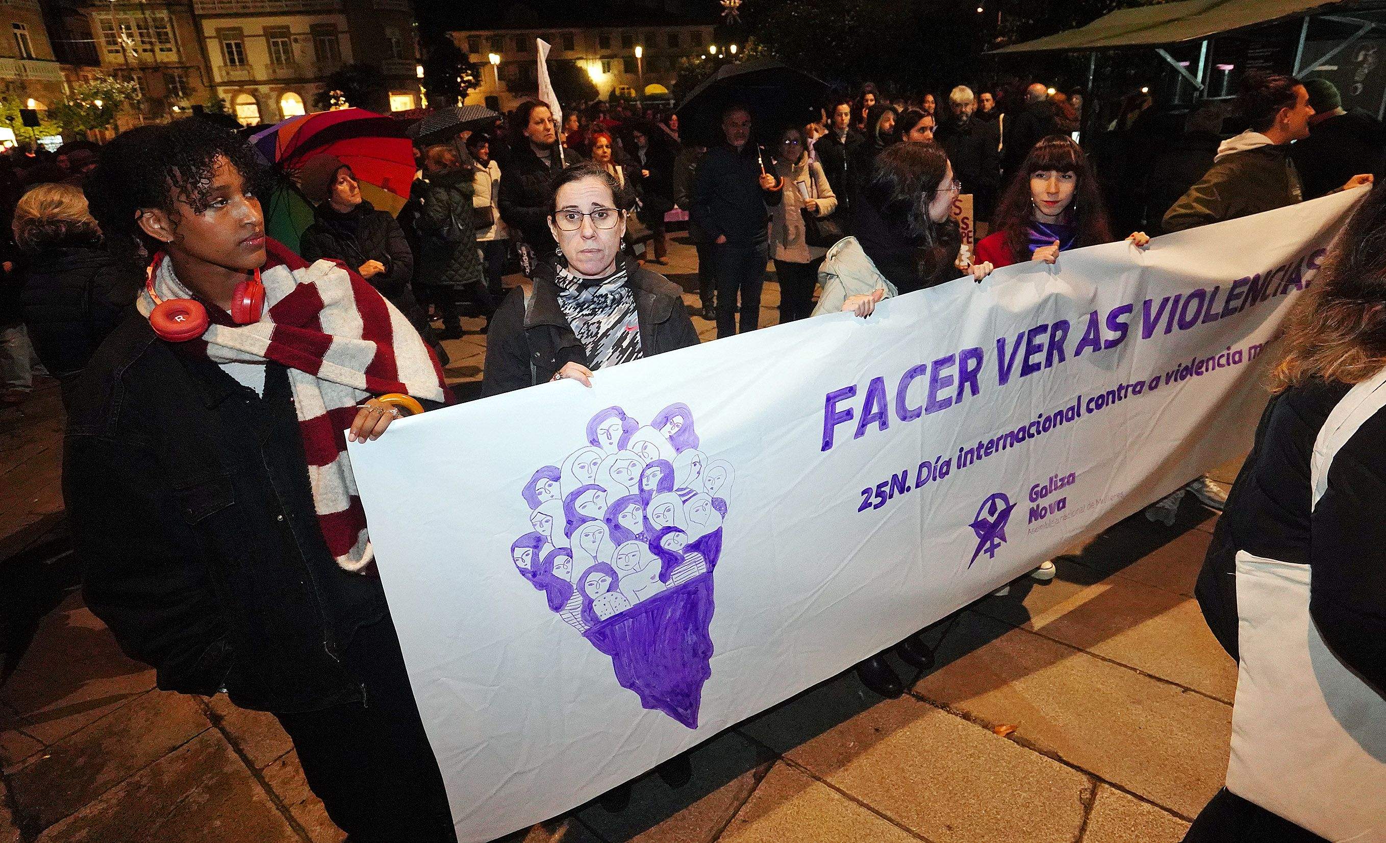 Manifestación central en Pontevedra polo 25N de 2024 Manifestación central en Pontevedra polo 25N de 2024