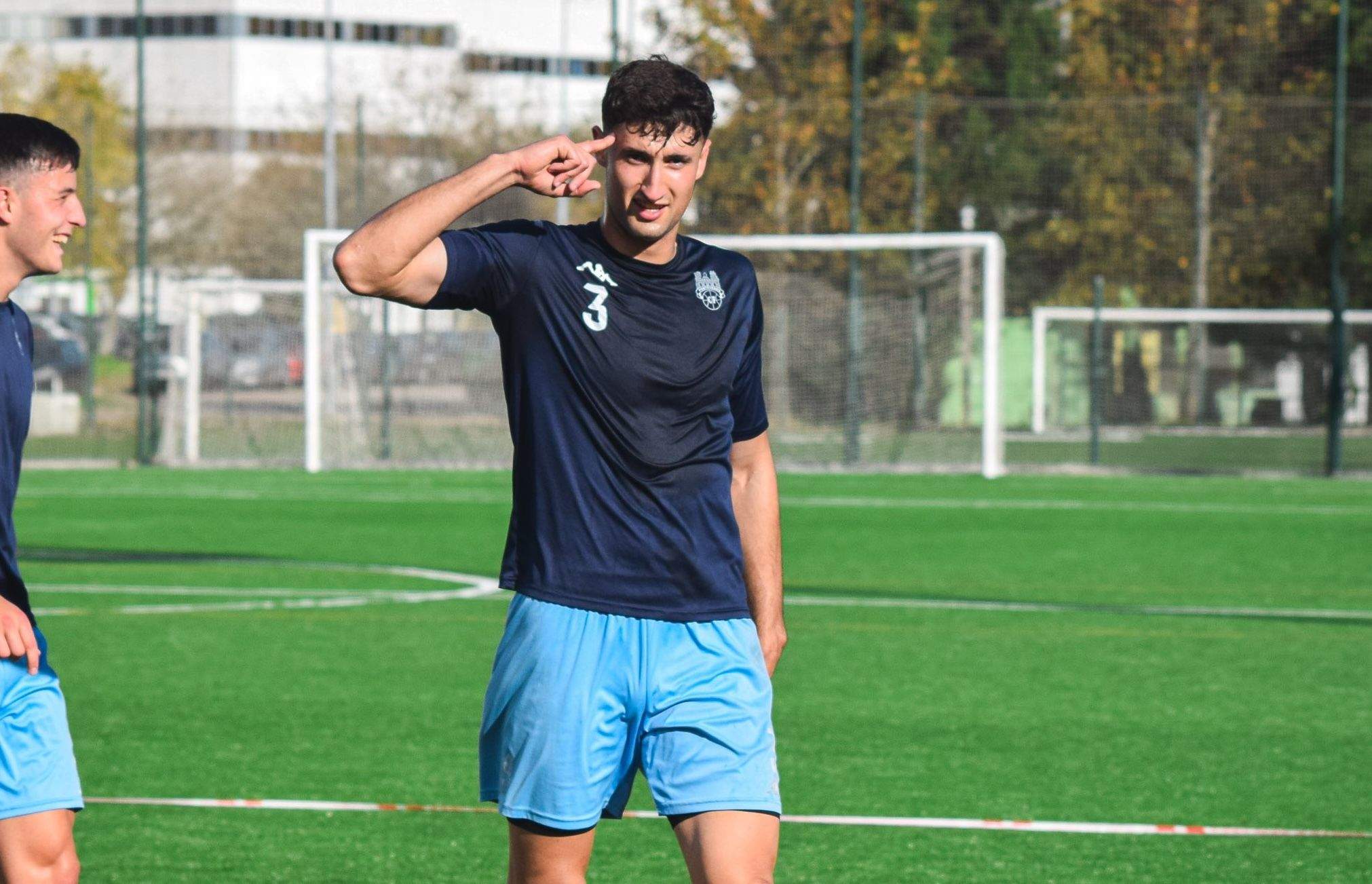 Igor Irazu, en un entrenamiento del Pontevedra