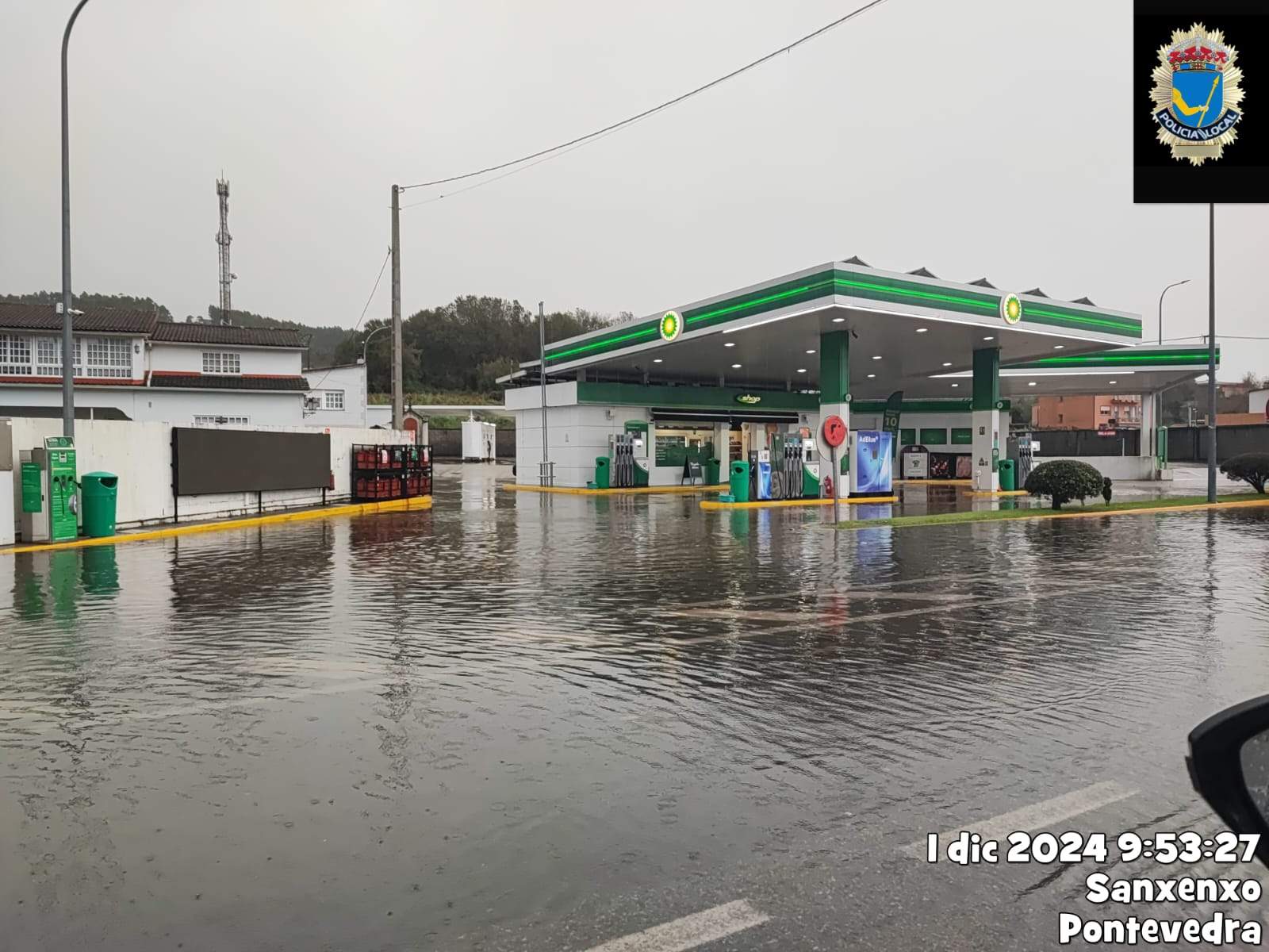 Inundacións en Sanxenxo o domingo 1 de decembro