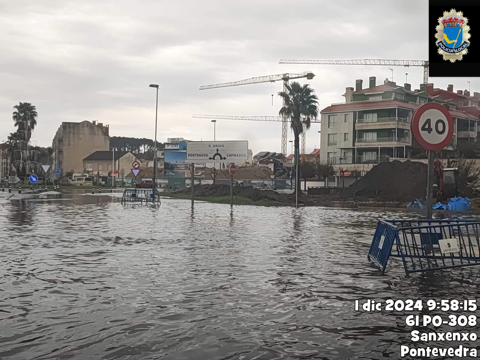 Inundacións en Sanxenxo o domingo 1 de decembro Inundacións en Sanxenxo o domingo 1 de decembro