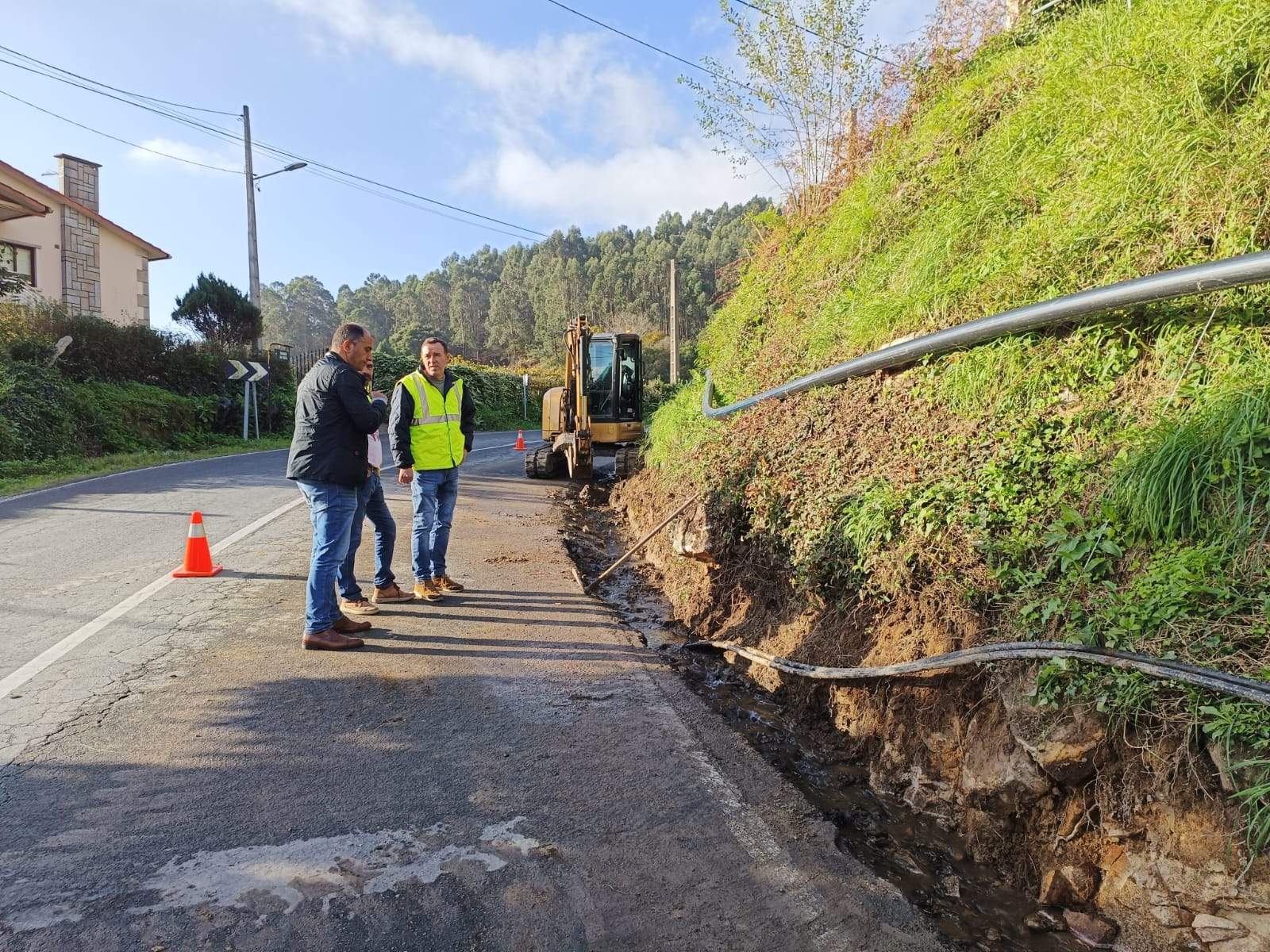 Obras en el camiño da Coita