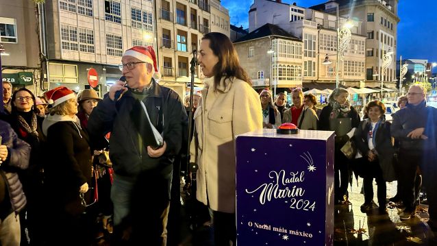 Acendido da iluminación do Nadal de Marín Acendido da iluminación do Nadal de Marín