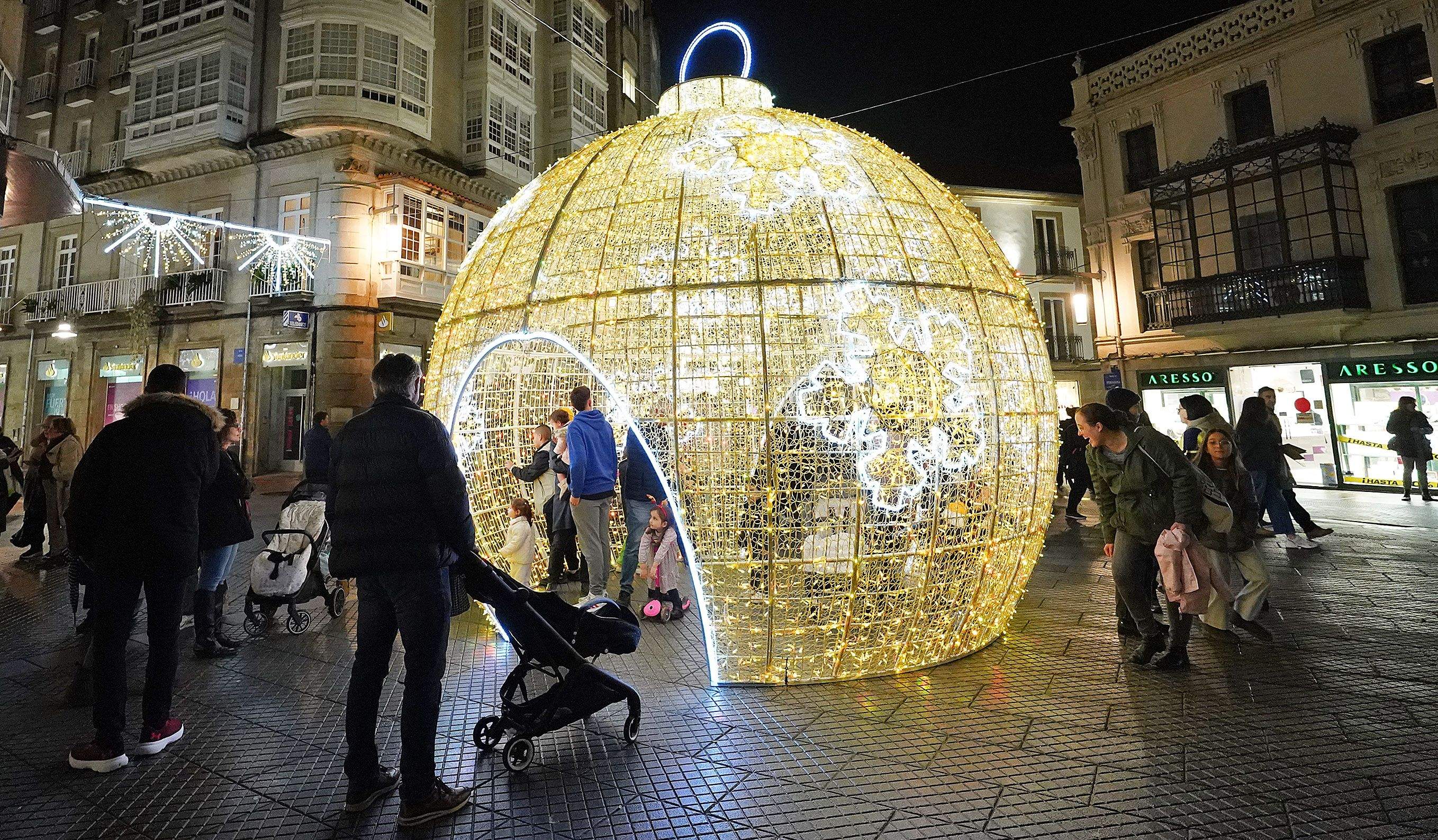 Alumbrado navideño en Pontevedra