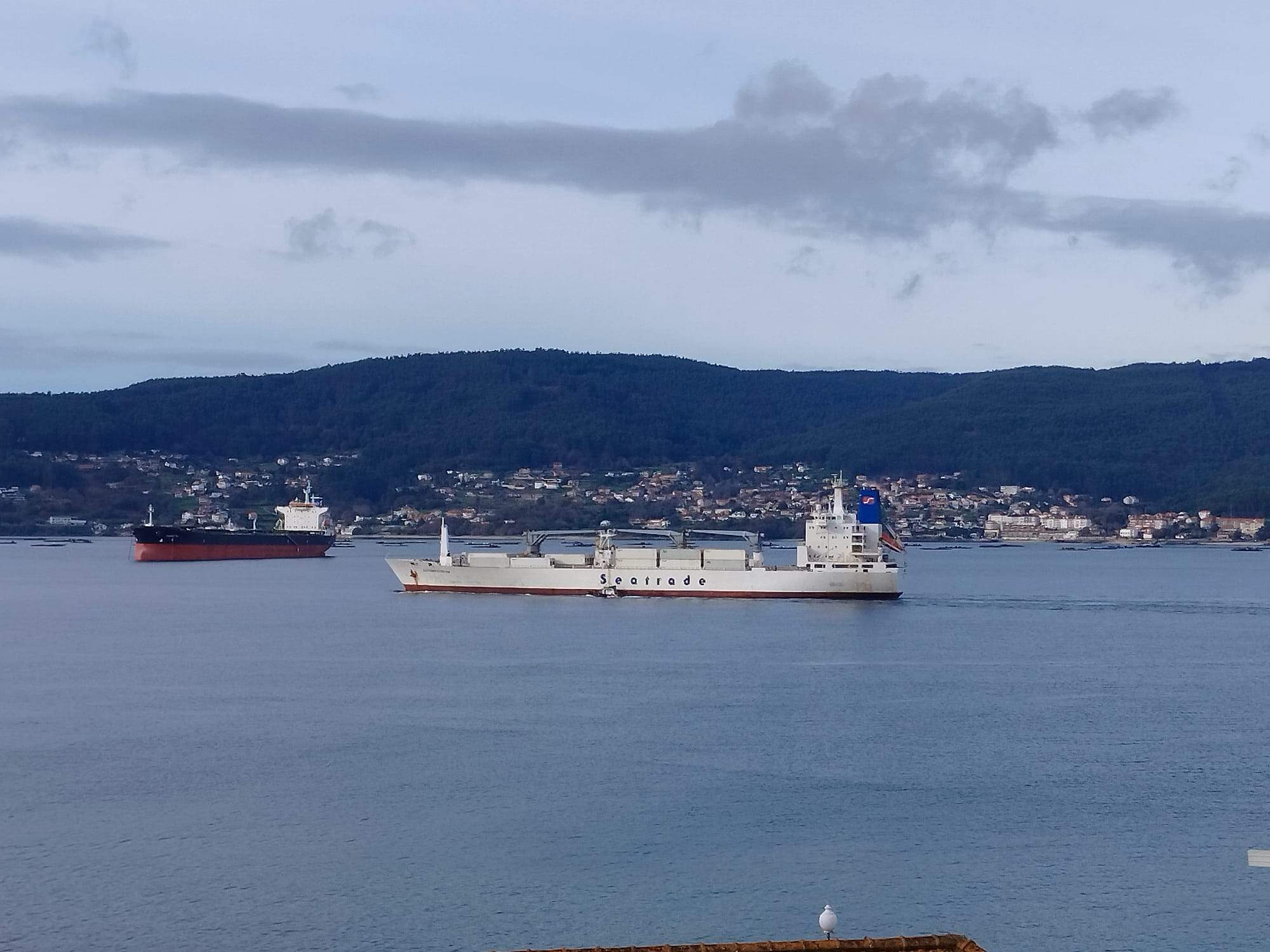 Barcos na ría de Pontevedra