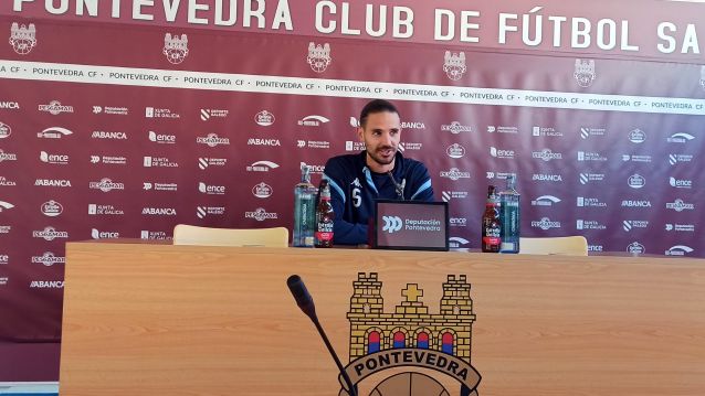 Mario Gómez, jugador del Pontevedra CF Mario Gómez, jugador del Pontevedra CF