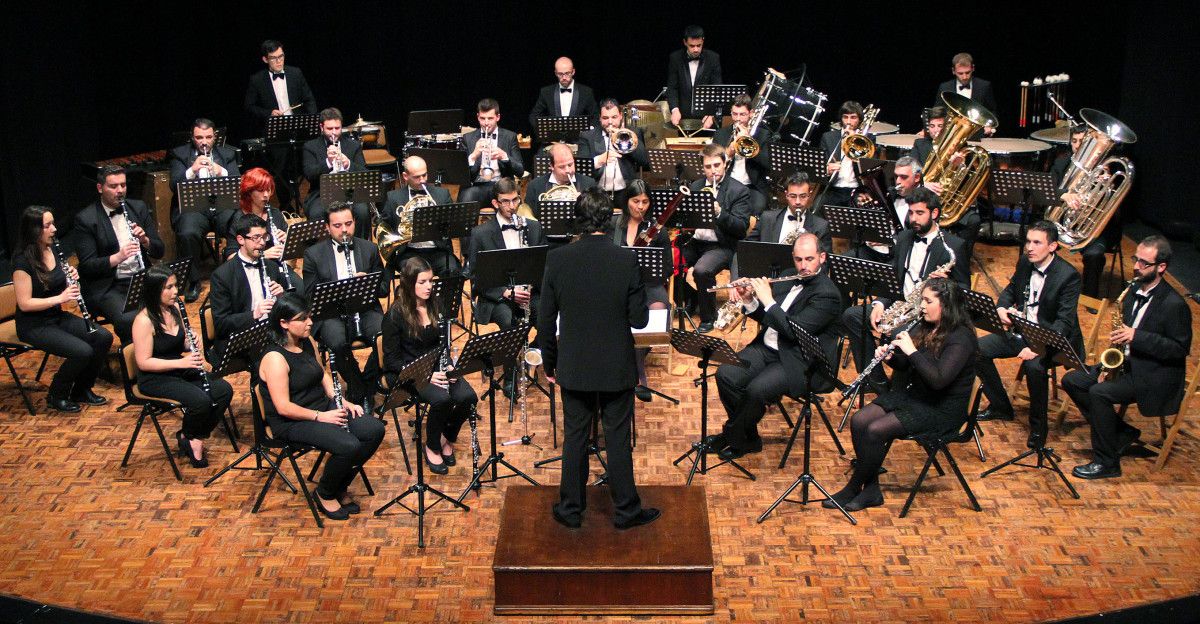 Concerto da Banda de Música de Pontevedra con David Pérez Trigo como asistente