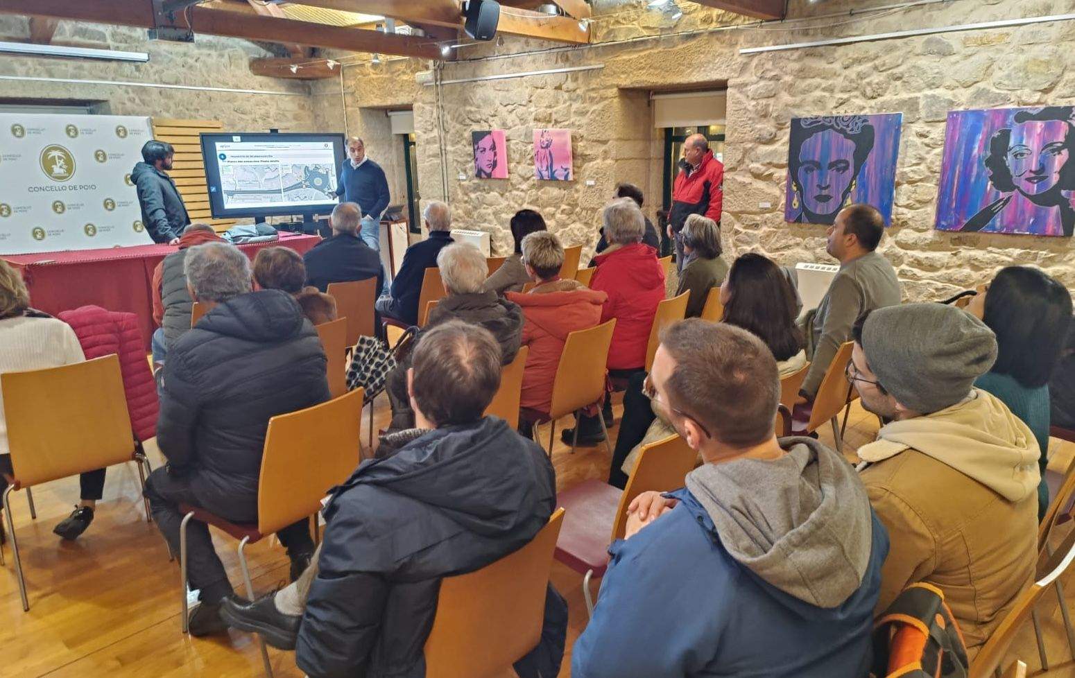 Reunión cos vecinos da Barca para explicar a reforma da PO-308
