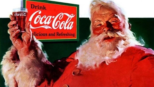 Unha das imaxes da campaña de Nadal da Coca Cola de 1931 Unha das imaxes da campaña de Nadal da Coca Cola de 1931