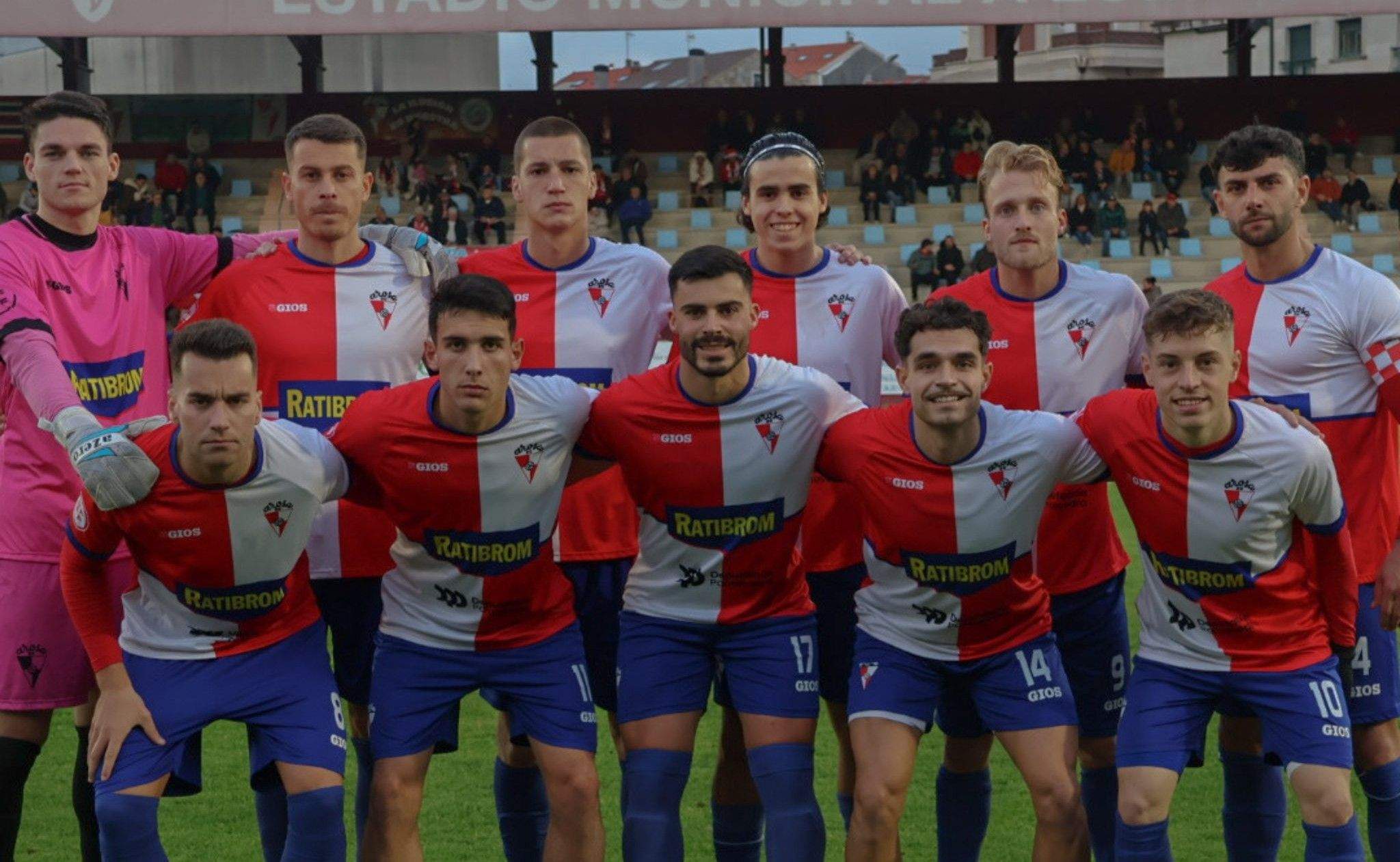 Once del Arosa frente al Silva
