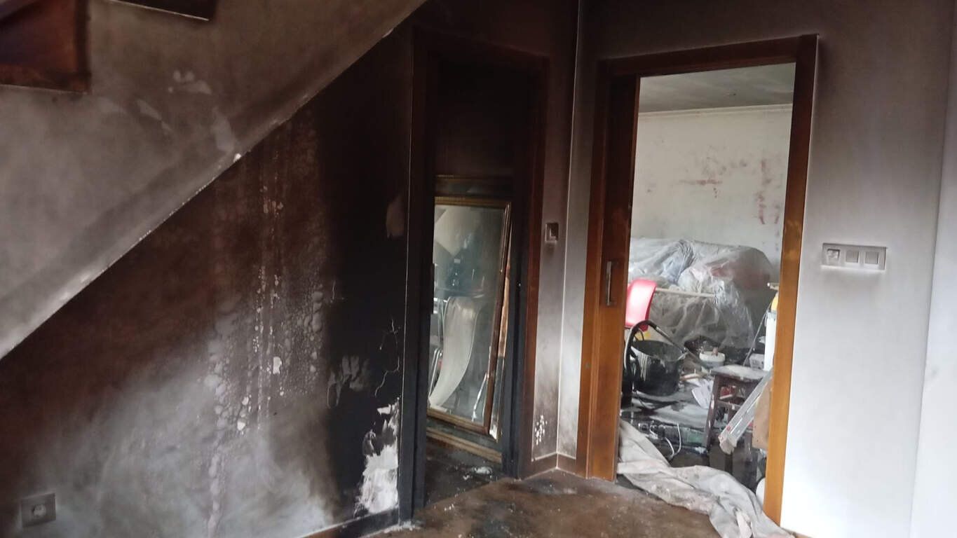 Incendio de una casa en Cuntis