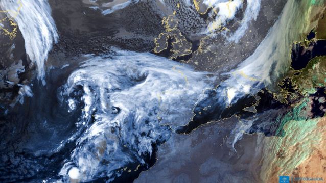 Imagen de satélite de Meteogalicia este viernes 3 de enero