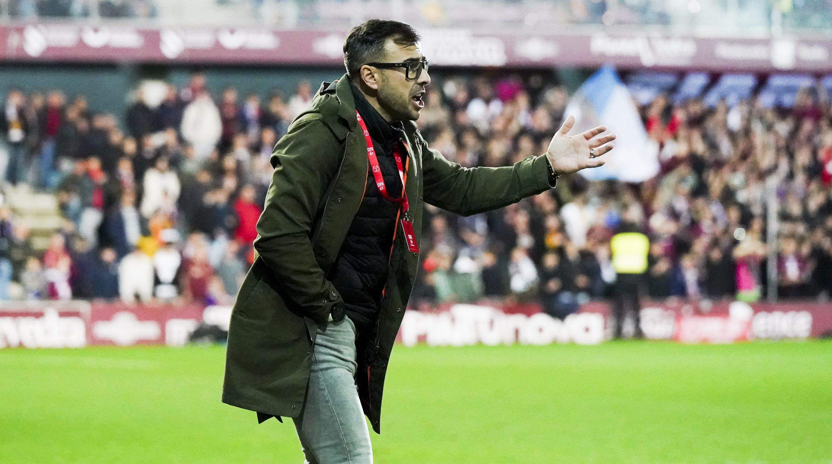 Yago Iglesias, en el partido de Copa del Rey entre Pontevedra y Mallorca en Pasarón
