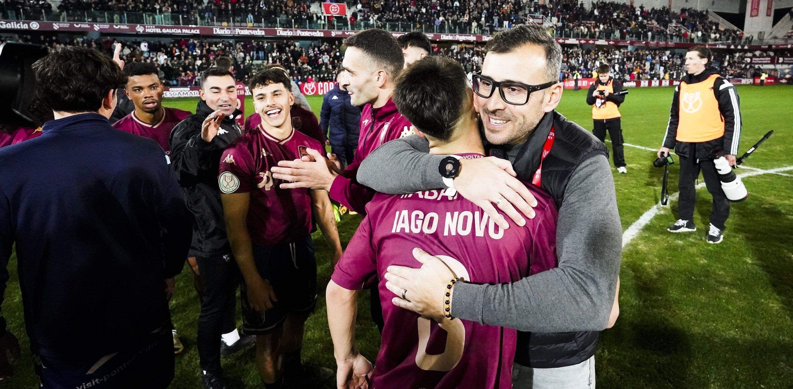 Partido de Copa del Rey entre Pontevedra y Mallorca en Pasarón