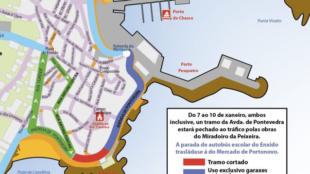 Corte de tráfico na Avenida de Pontevedra Corte de tráfico na Avenida de Pontevedra