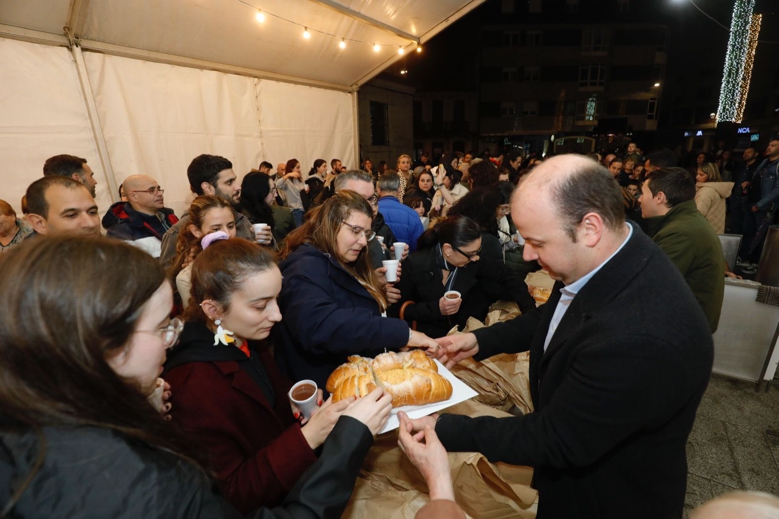 Manuel Fariña participando en las Festas de Nadal de Caldas