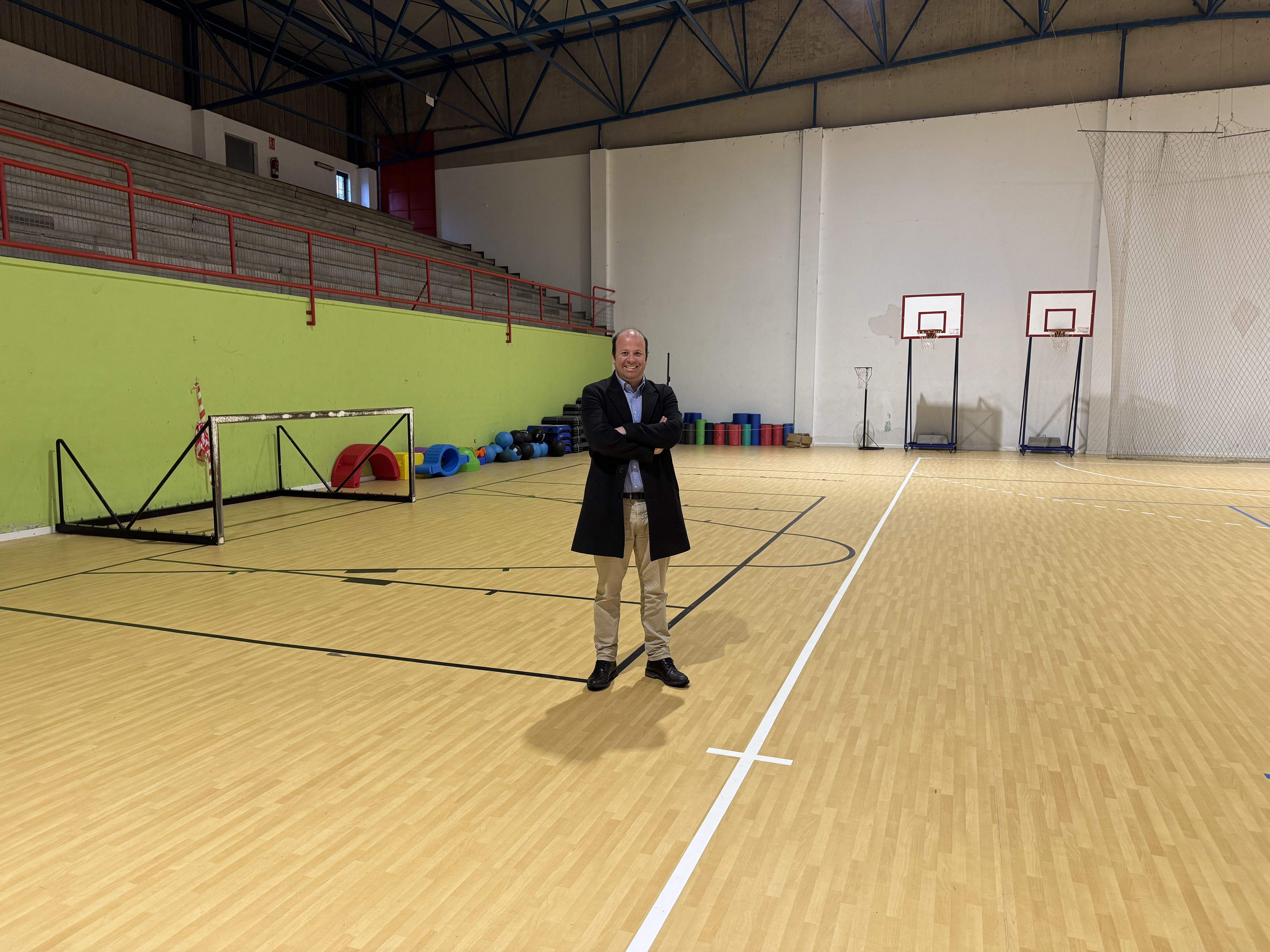 Manuel Fariña no Pavillón de Deportes de Caldas