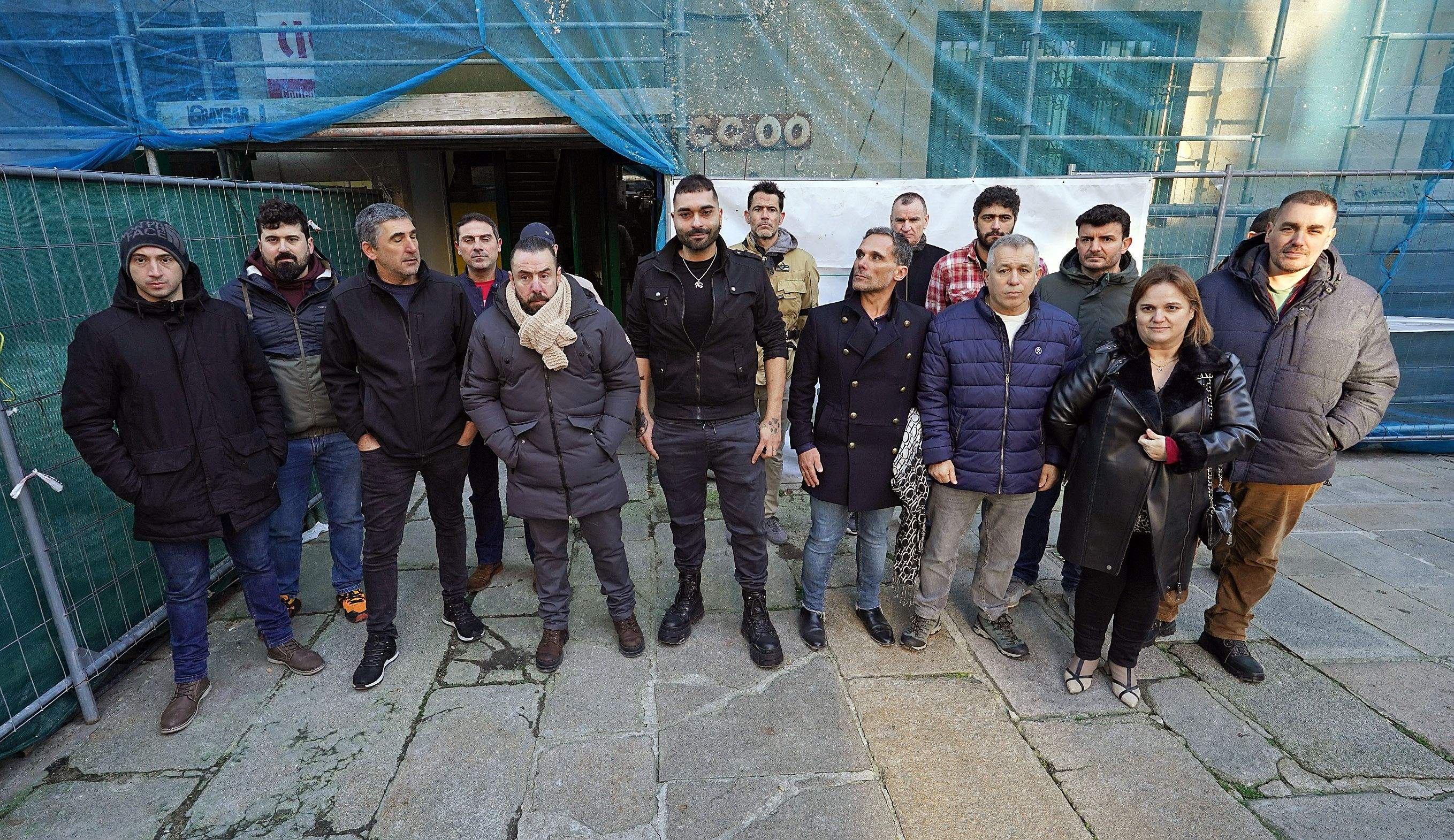 Representantes do comité de empresa da fábrica de Ence