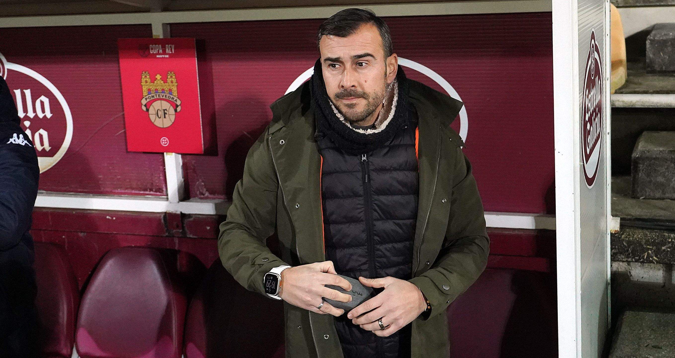 Yago Iglesias, en un partido del Pontevedra en Pasarón