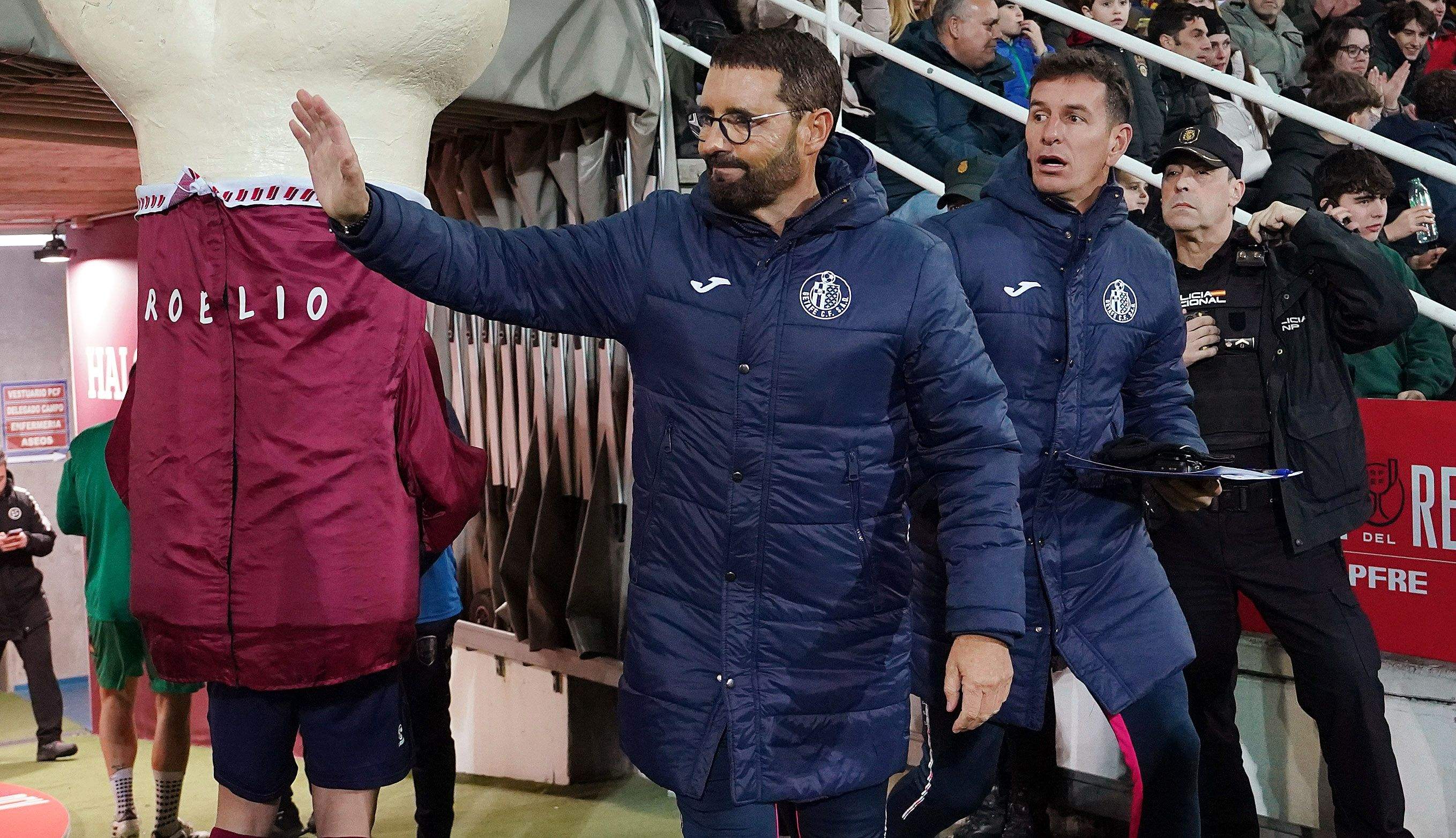 José Bordalás, durante el Pontevedra-Getafe de Copa del Rey