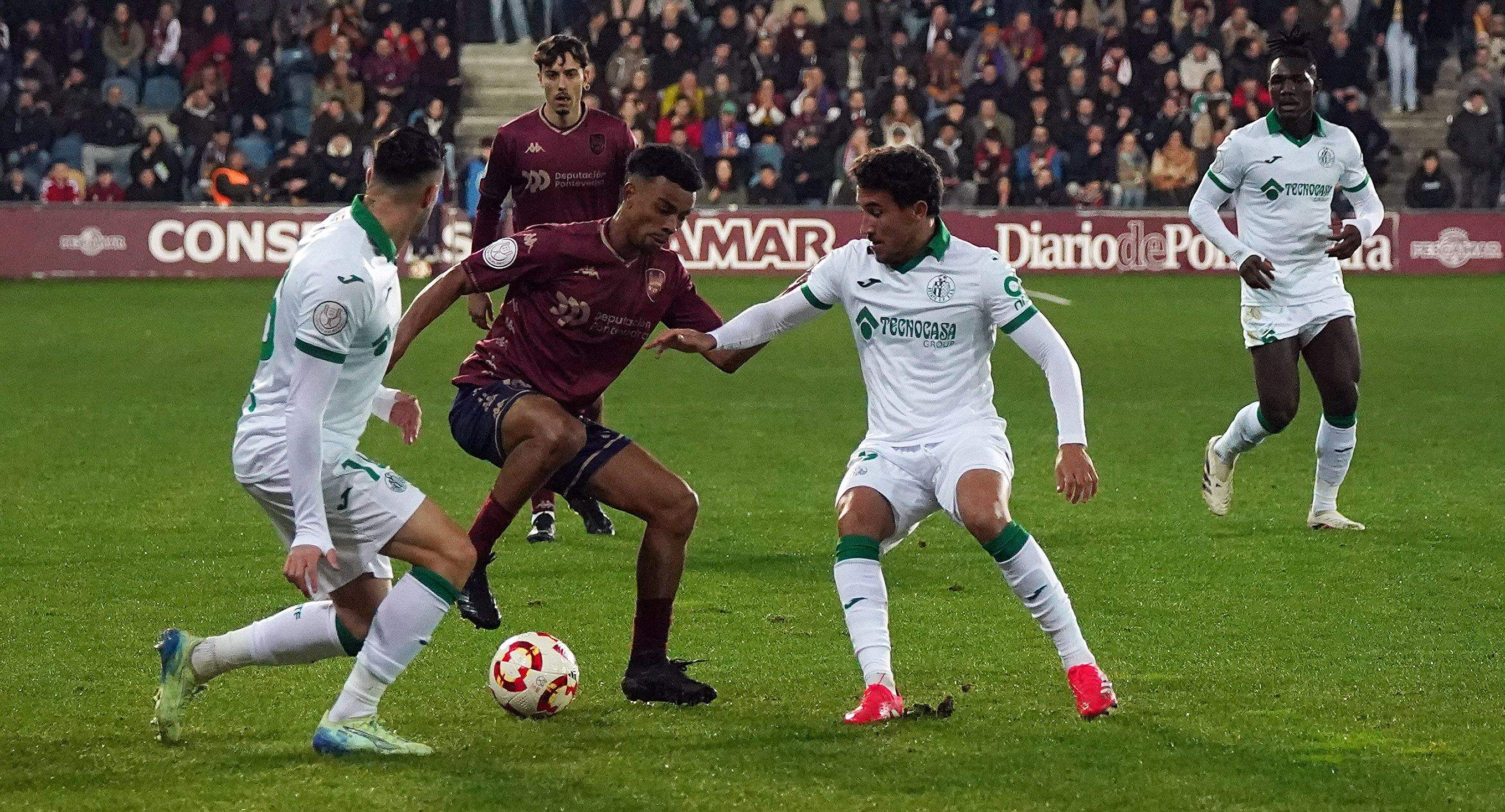 Octavos de final de la Copa del Rey entre Pontevedra y Getafe en Pasarón