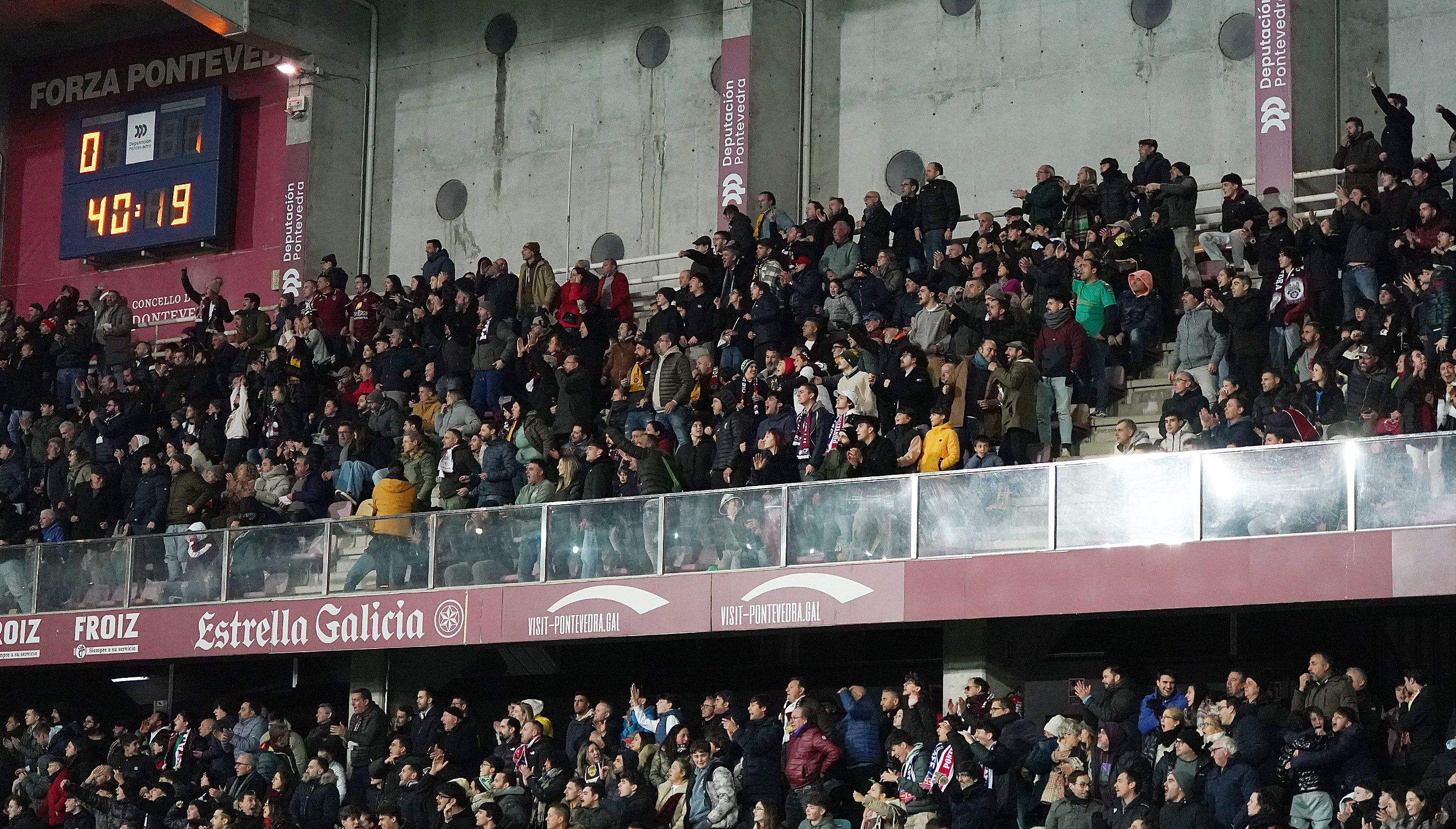 Octavos de final de la Copa del Rey entre Pontevedra y Getafe en Pasarón
