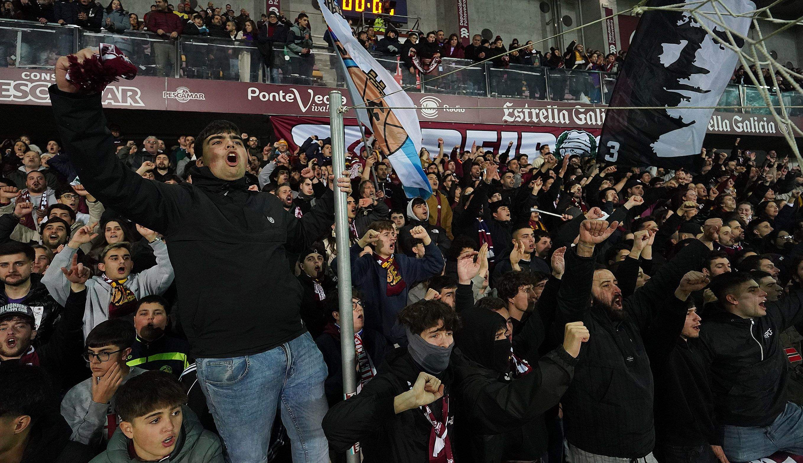 Octavos de final de la Copa del Rey entre Pontevedra y Getafe en Pasarón