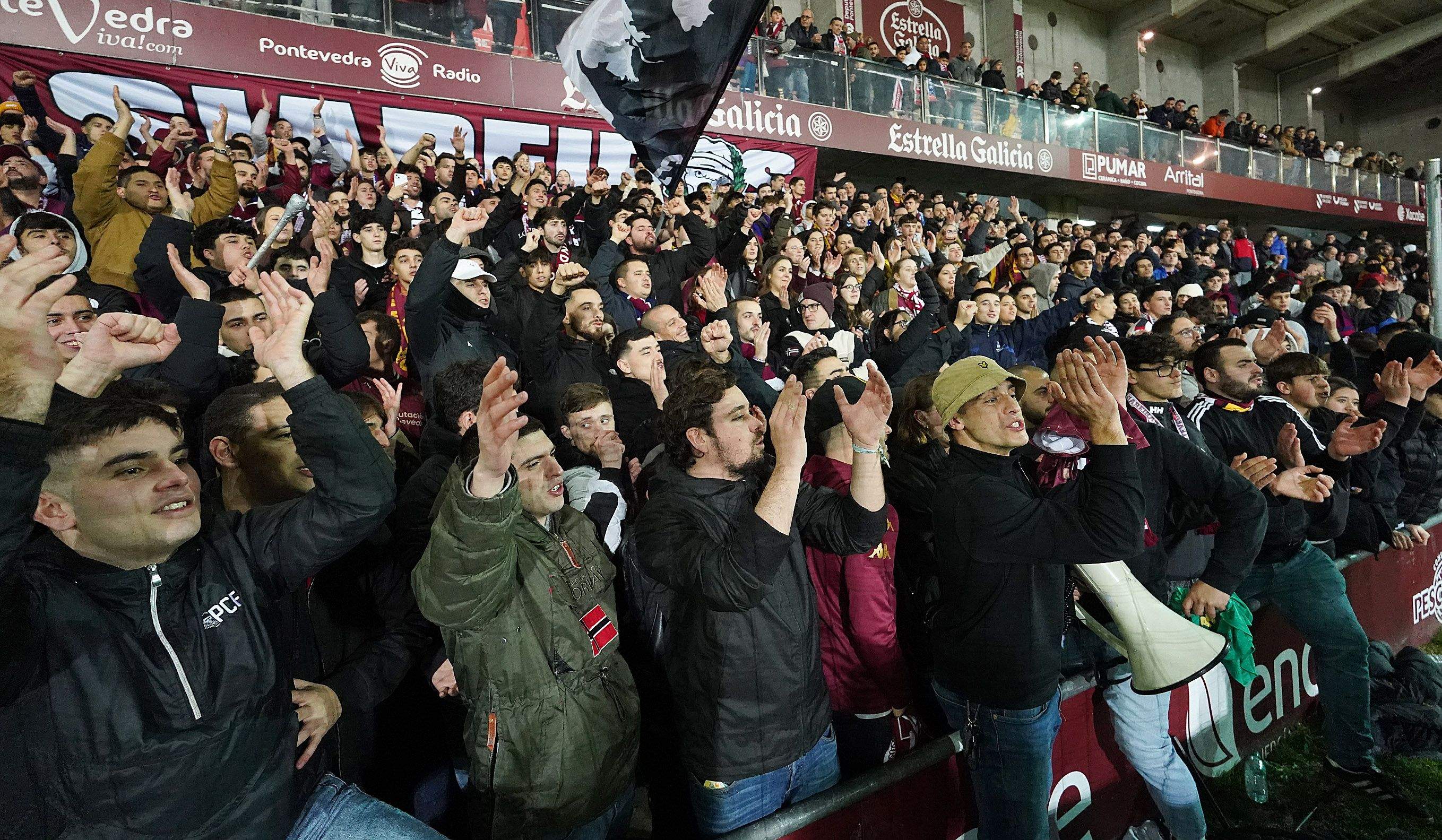 Octavos de final de la Copa del Rey entre Pontevedra y Getafe en Pasarón