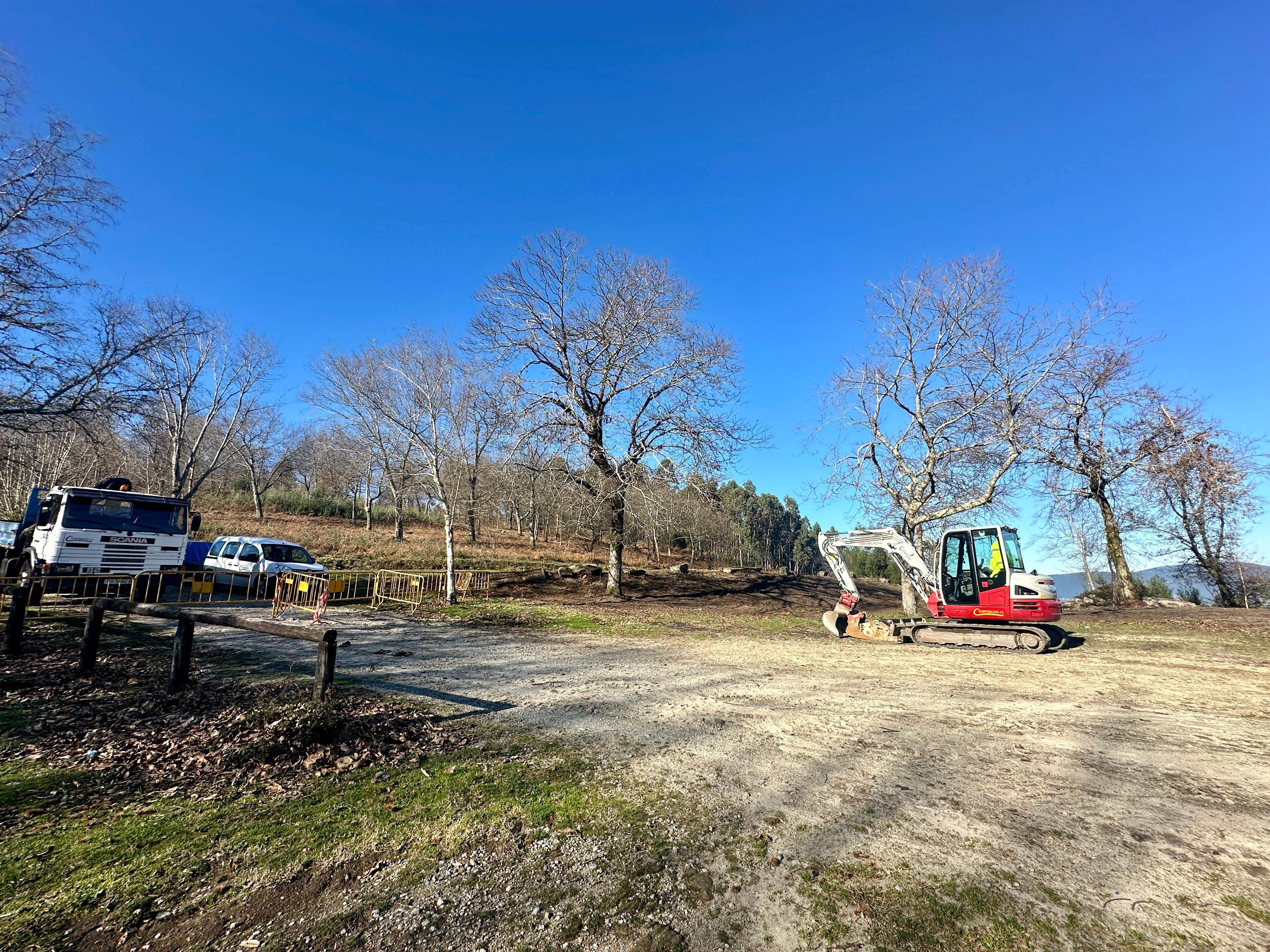 Obras no Lago de Castiñeiras