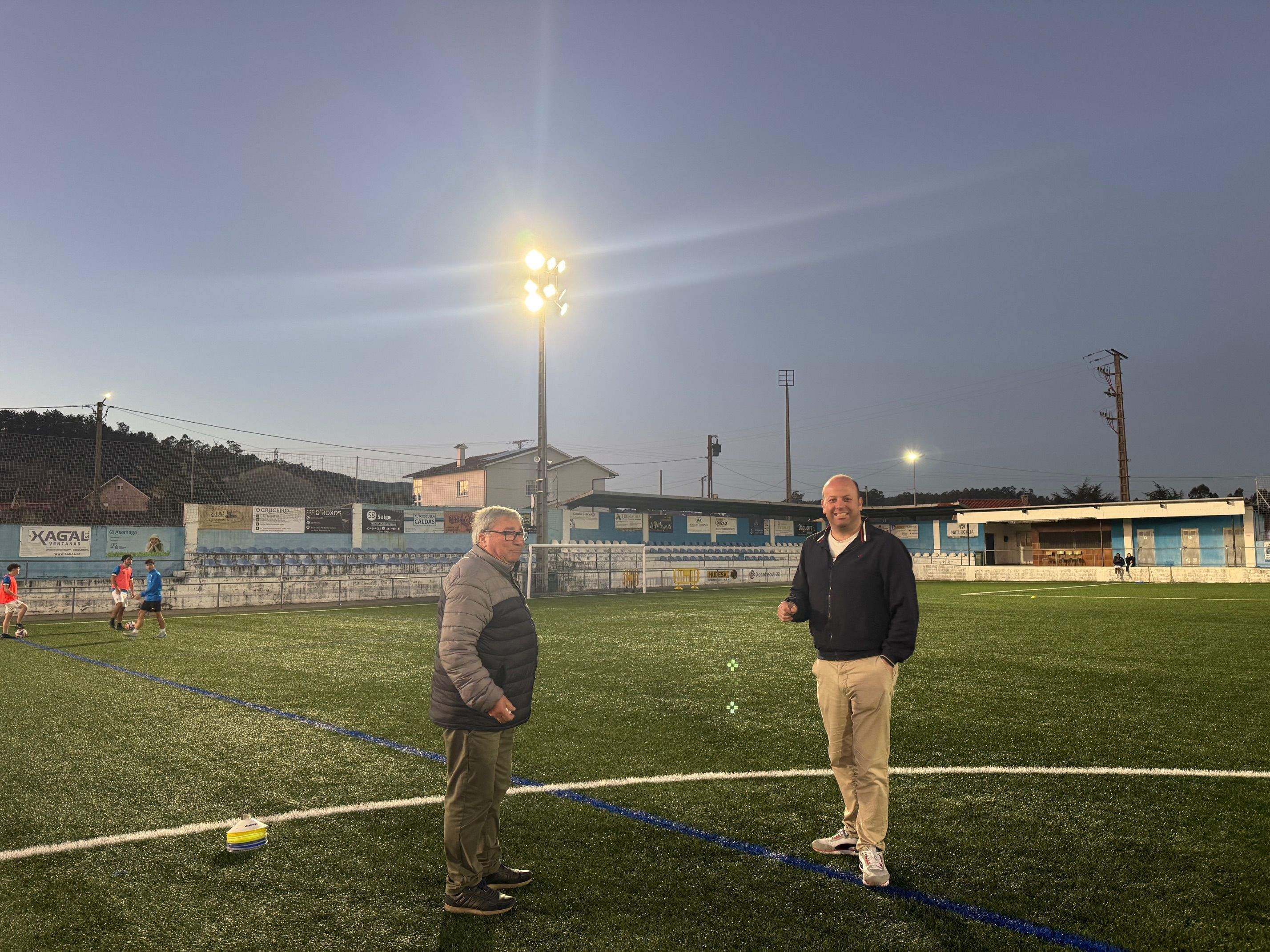 Manuel Fariña no campo das Corticeiras