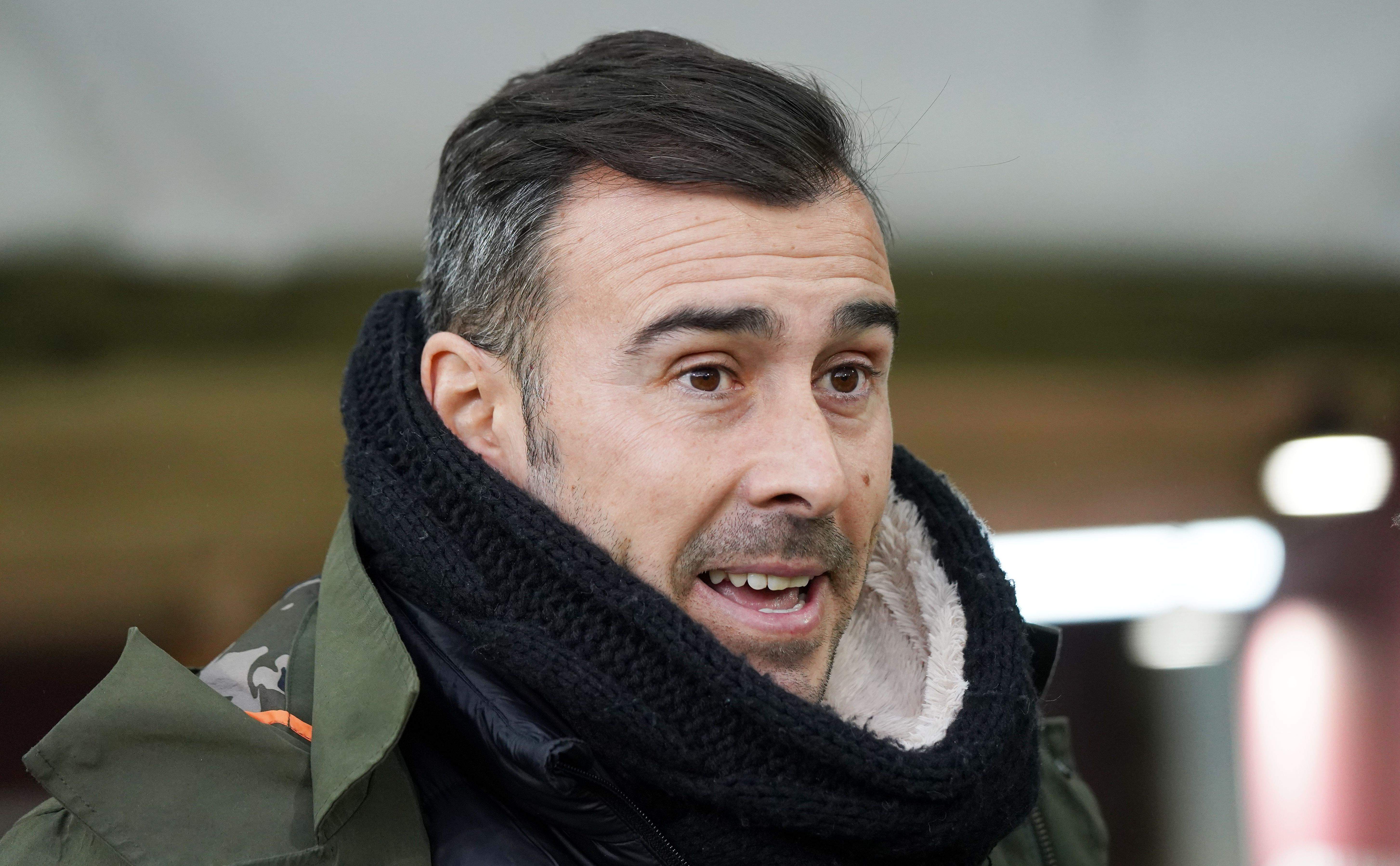 Yago Iglesias, en el partido ante el Compostela en Pasarón