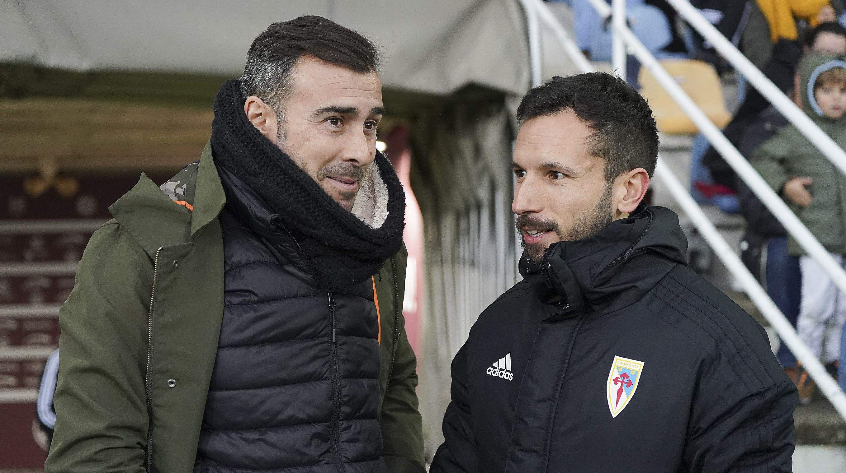 Yago Iglesias, en el partido entre Pontevedra CF y SD Compostela en Pasarón