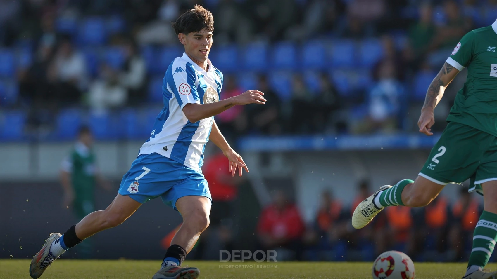 Hugo Villaverde, en un partido con el Fabril