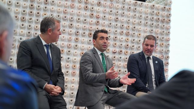 Rafa Domínguez, Luis López y José López Campos en Fitur