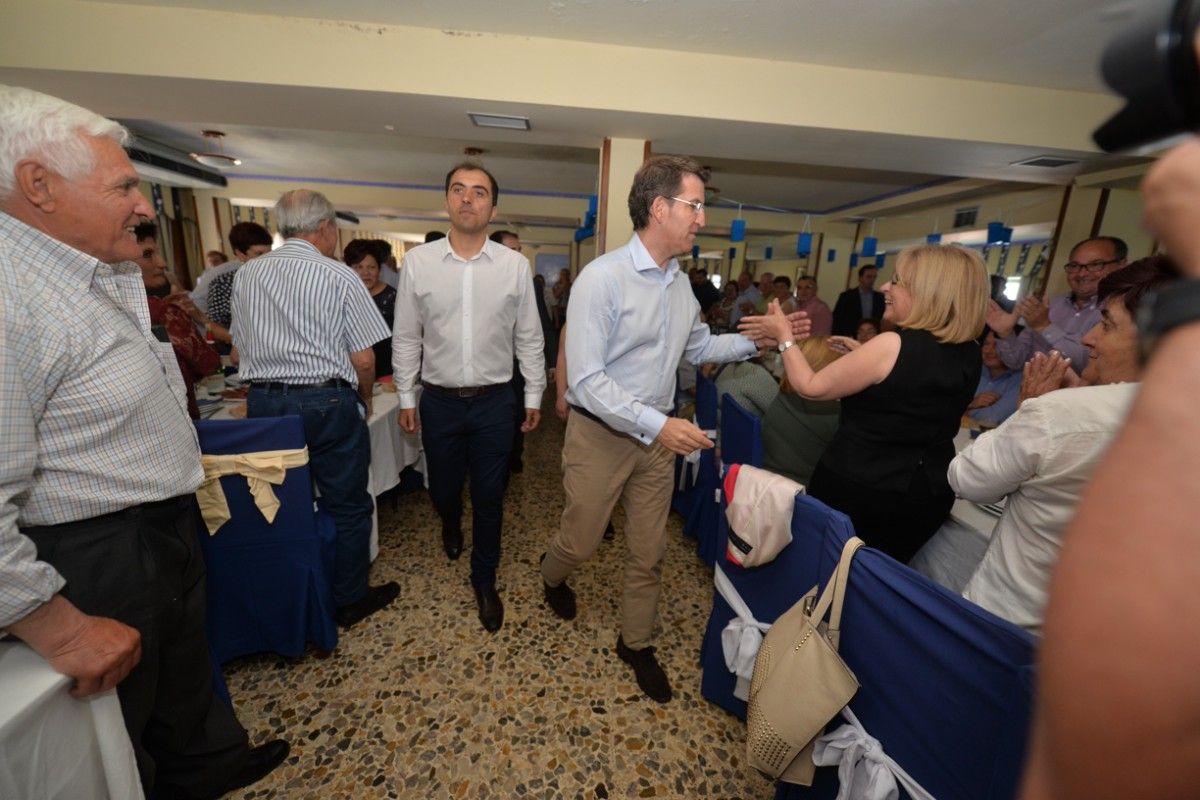 Comida-mitin do PP en Poio, con Alberto Núñez Feijóo e Ángel Moldes