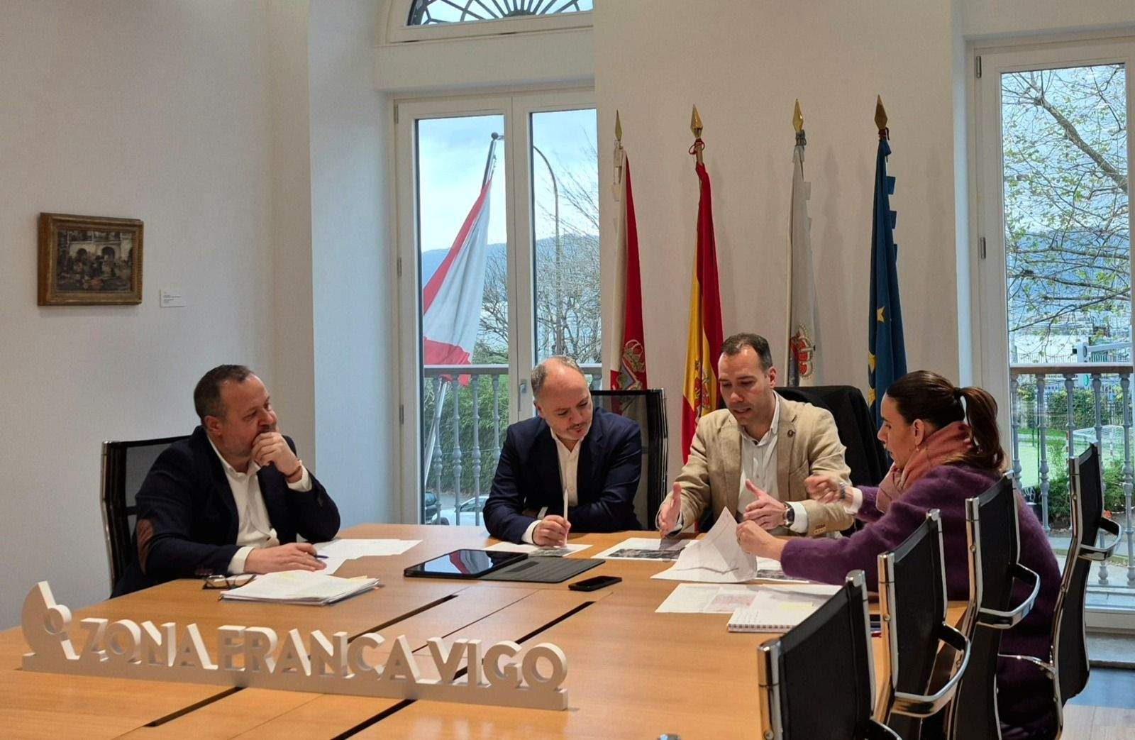 Reunión entre la Zona Franca y el Concello de Caldas de Reis