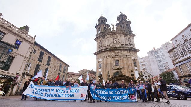 Mobilización do Colectivo de Persoas Xubiladas e Pensionistas da CIG en Pontevedra