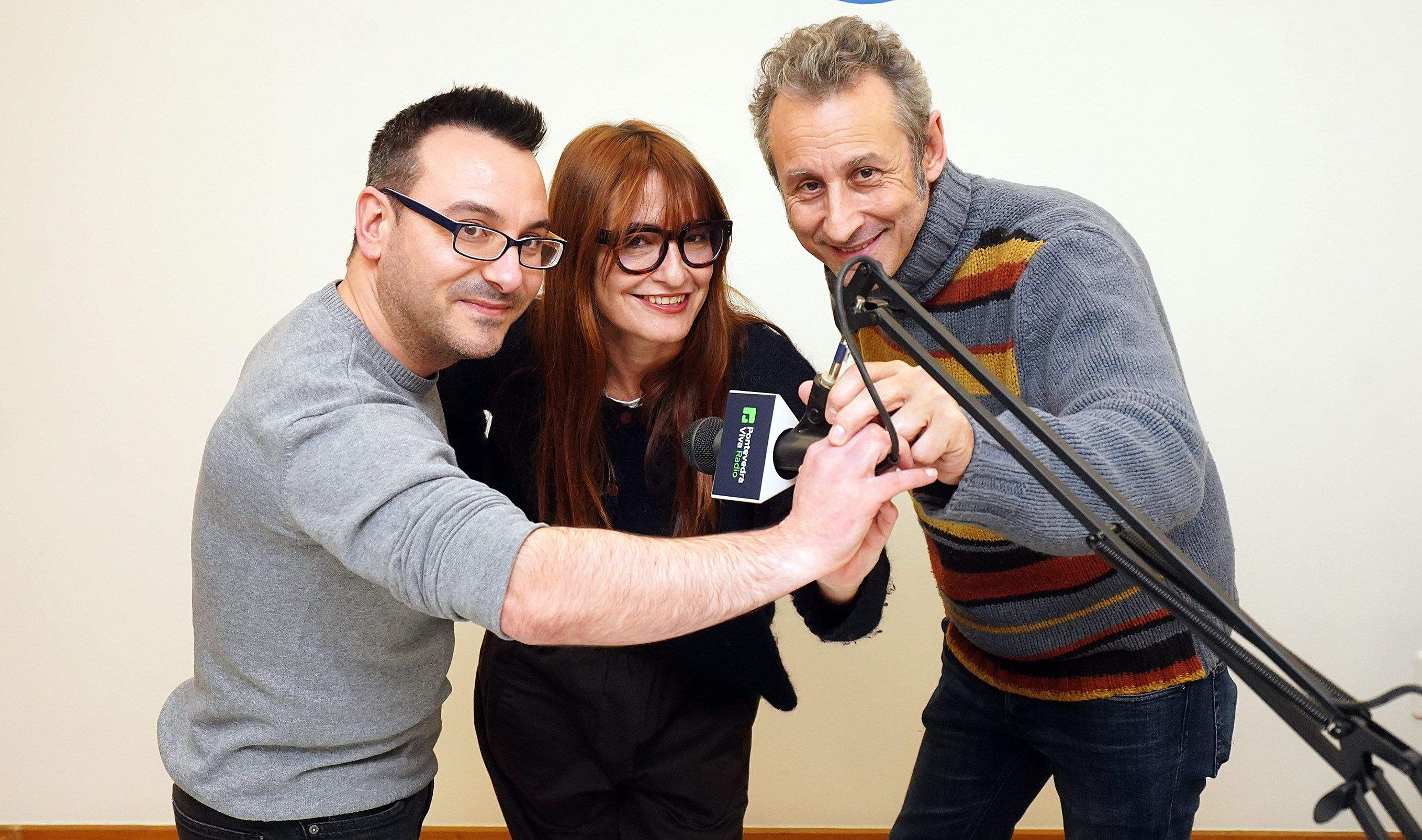 Seve Casalderrey, Rocío Torres máis Nani Matos no podcast 'Conversas na Ferrería'