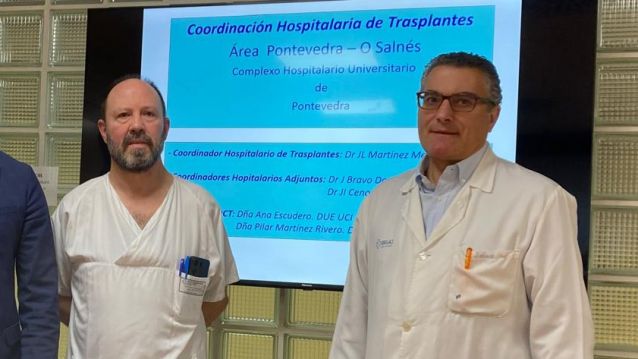 Os doutores Cenoz Osinaga e Martínez Melgar