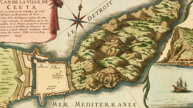 Plano francés de Ceuta (1727), de Guillaume Danet