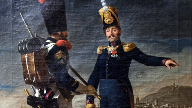 Retrato do coronel Joseph de Kindelan en Cádiz (1823), óleo de Vicente Rodés Aries
