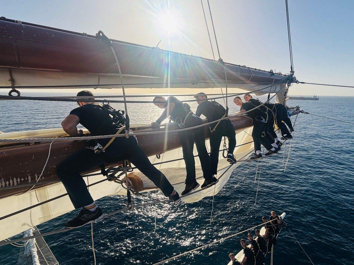 La princesa Leonor, a bordo del buque escuela Juan Sebastián de Elcano