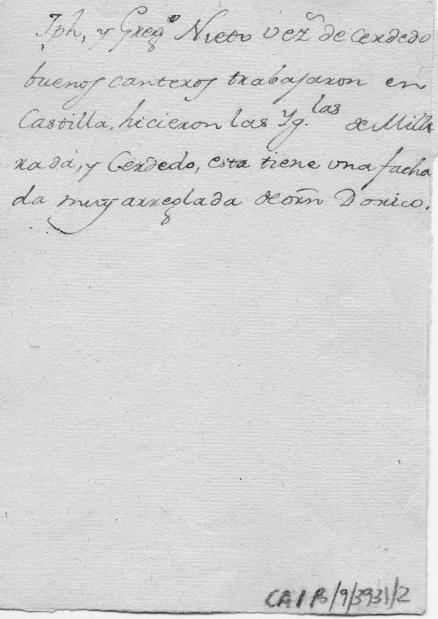 1. Os irmáns Neto, mestres canteiros.